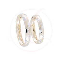 Alliance en or blanc et jaune 18 carats