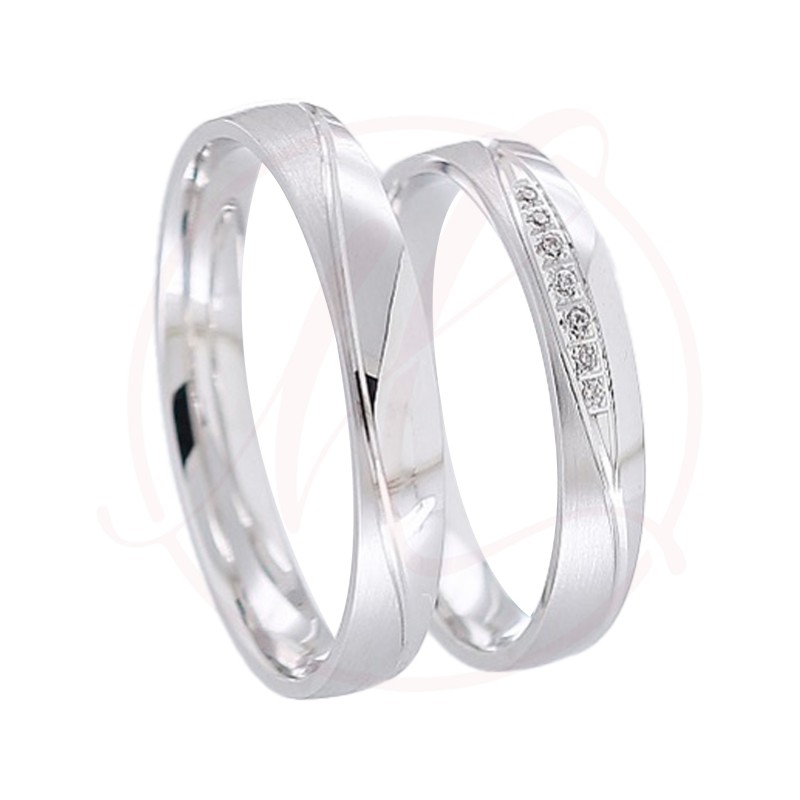 Alliance en or blanc 18 carats Alliance en or blanc 18 carats